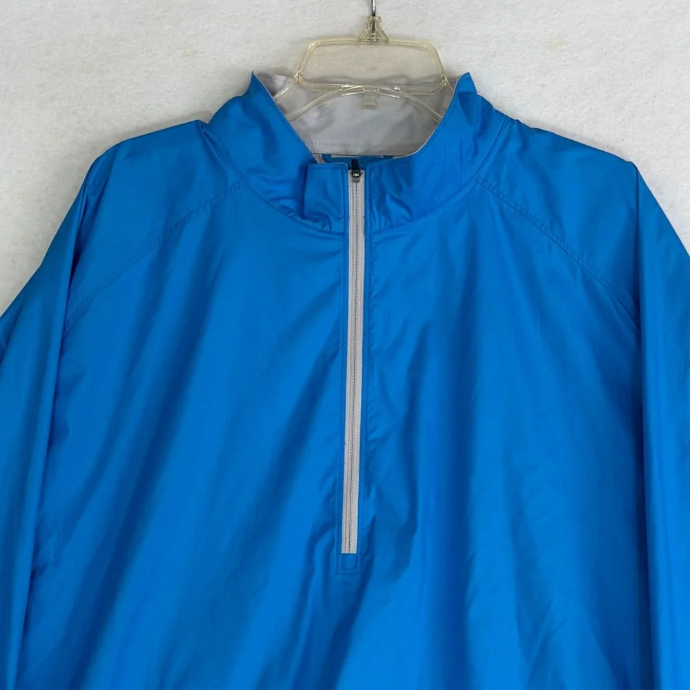 Peter Millar Crown Sport Hyperlight Gust Windbreaker Mens 2XL Blue Half Zip Golf